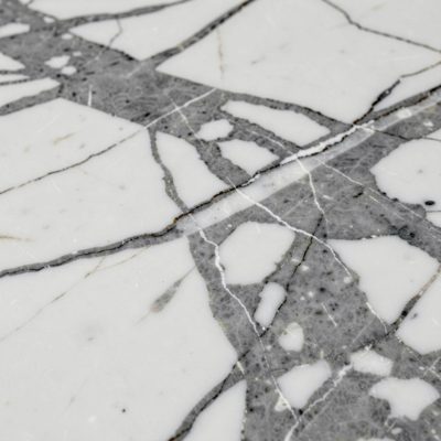 a marble surface with grey veining