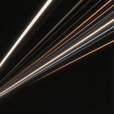light streaks across a dark background