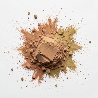 powder pigment scattered on white