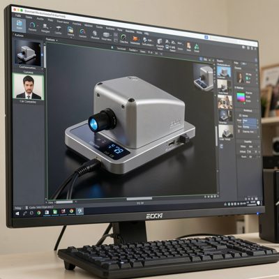 a monitor calibration device on a screen