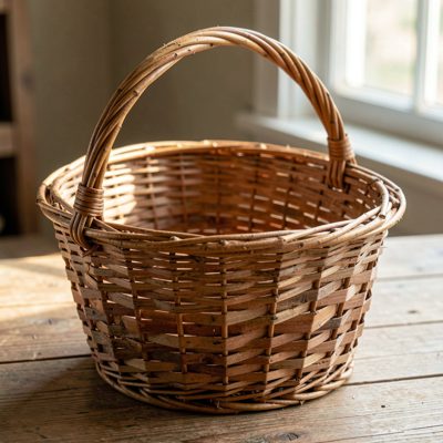 a basket being woven from willow