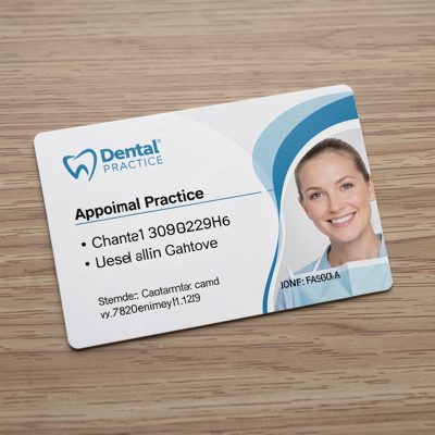 a dental practice appointment card