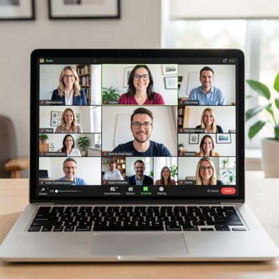 a video conference recording being made