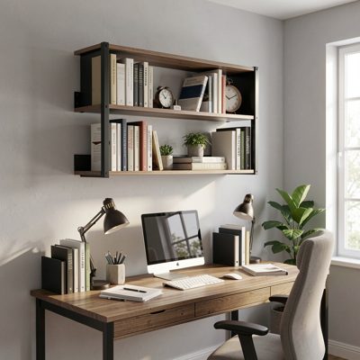 a 12u wall mounted rack in a home office