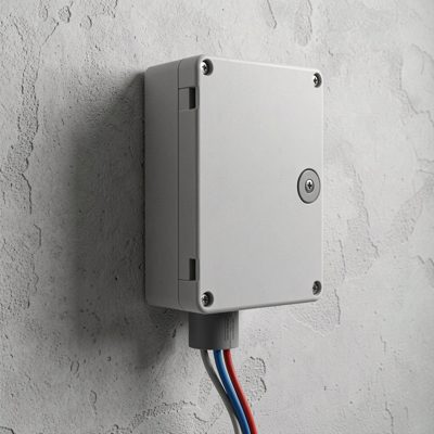 a wall mounted enclosure with the fibre entry at the bottom