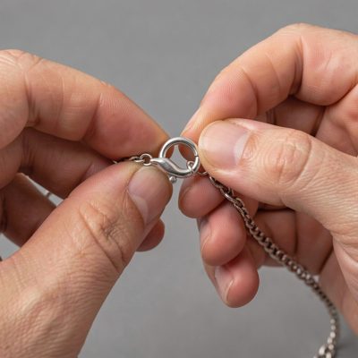 a bracelet clasp being fastened