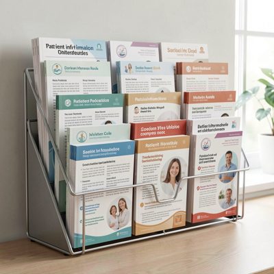 a patient information leaflet rack
