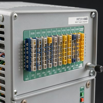 the rear of a patch panel with pairs punched down in order