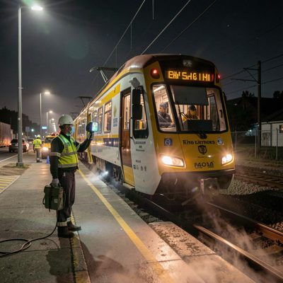 nighttime inspection using infrared camera on live links