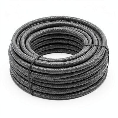 a bundle of braided psu cables coiled neatly
