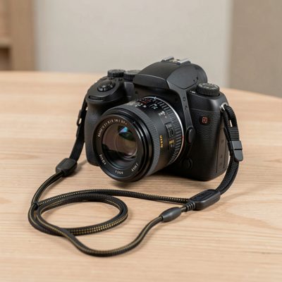 a shutter release cable attached to a camera