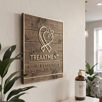 a sign for the treatment area in a spa