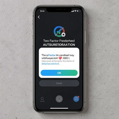 a phone screen showing a two factor authentication prompt