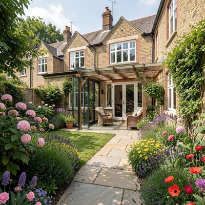 a finished extension seen from the garden