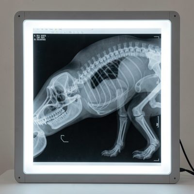 an x ray of an animal on a light box