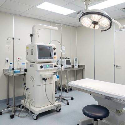 a veterinary theatre with an anaesthetic machine