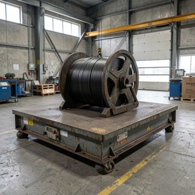 an industrial weighing platform with a load