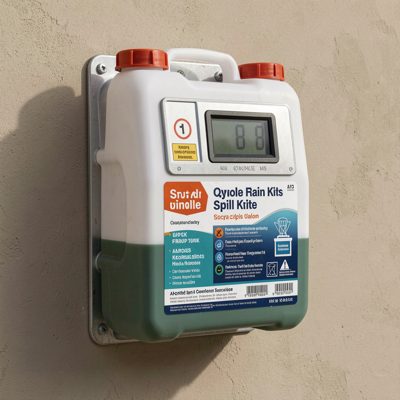 a spill kit mounted on a wall